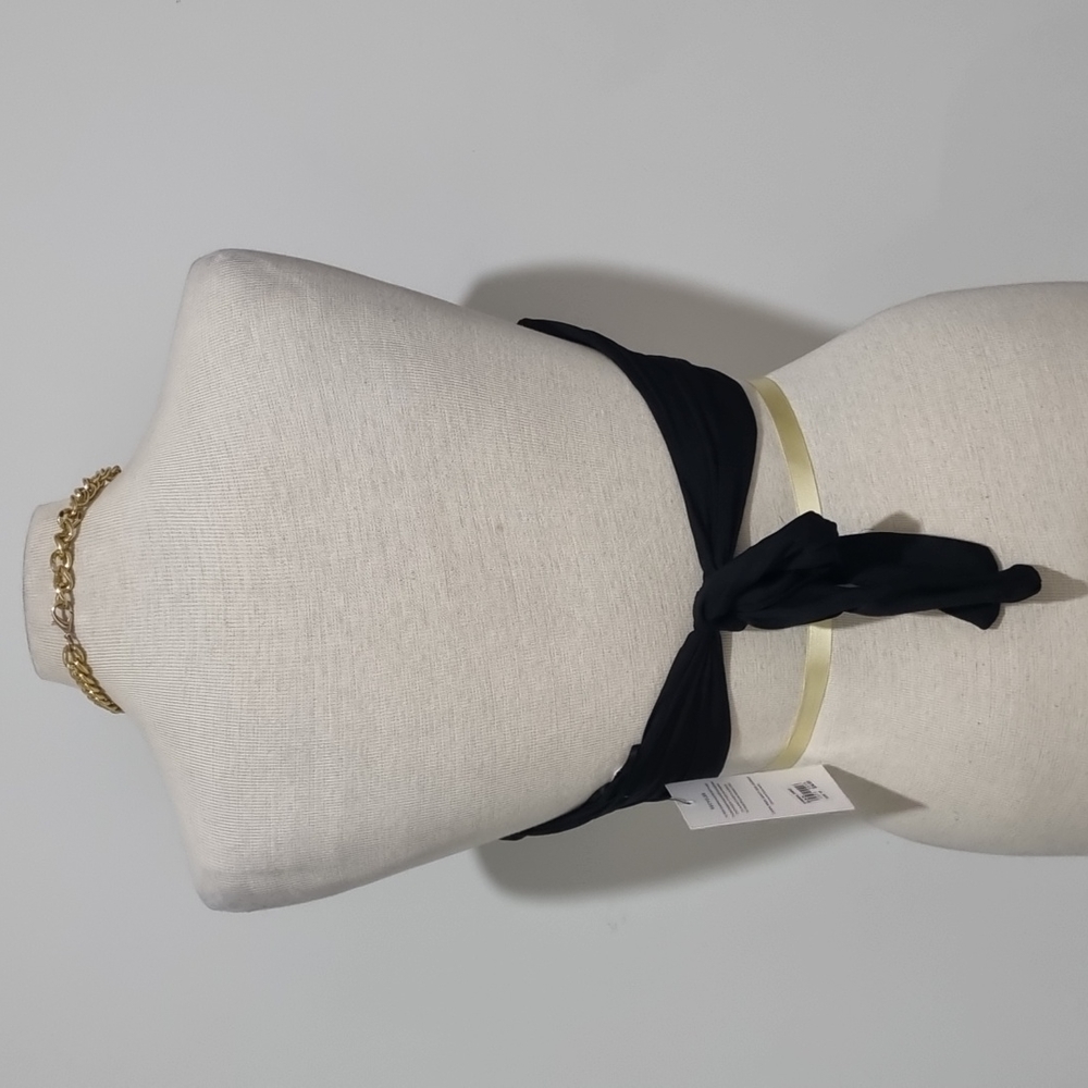 Glassons, black crop with gold chain halter size 10 - Picture 3 of 8